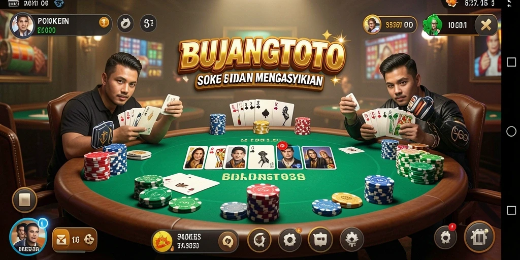 Tangkapan layar BUJANGTOTO menampilkan pemain Poker yang sedang bersaing.