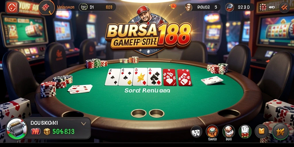 Screenshot BURSA188 menampilkan permainan poker yang intens dan menarik.