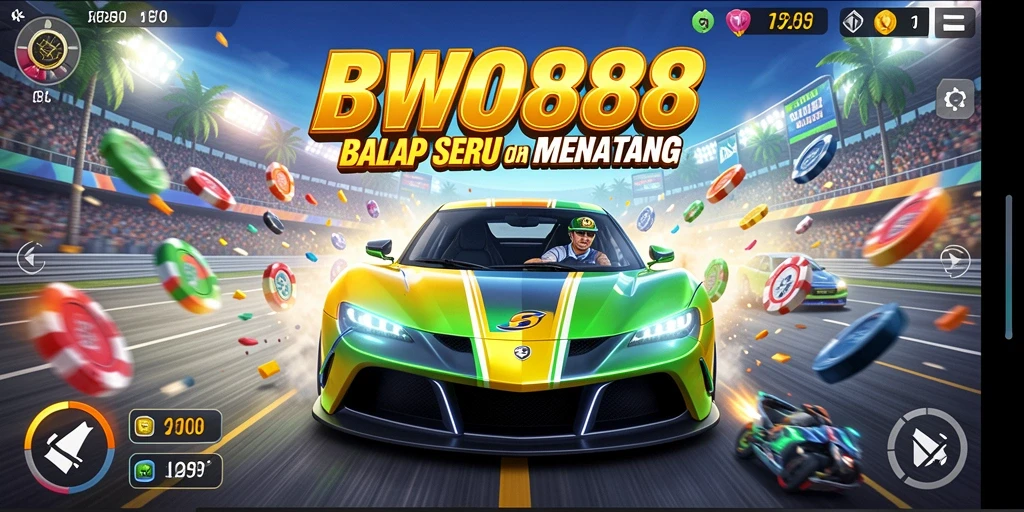 Gameplay menegangkan dalam balapan mobil cepat BWO888.
