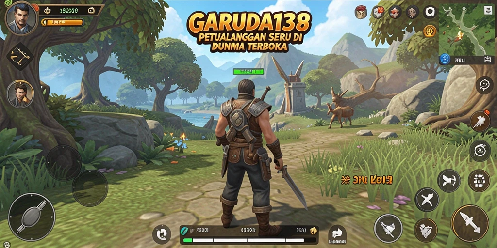 Tampilan gameplay epik dalam dunia terbuka GARUDA138.