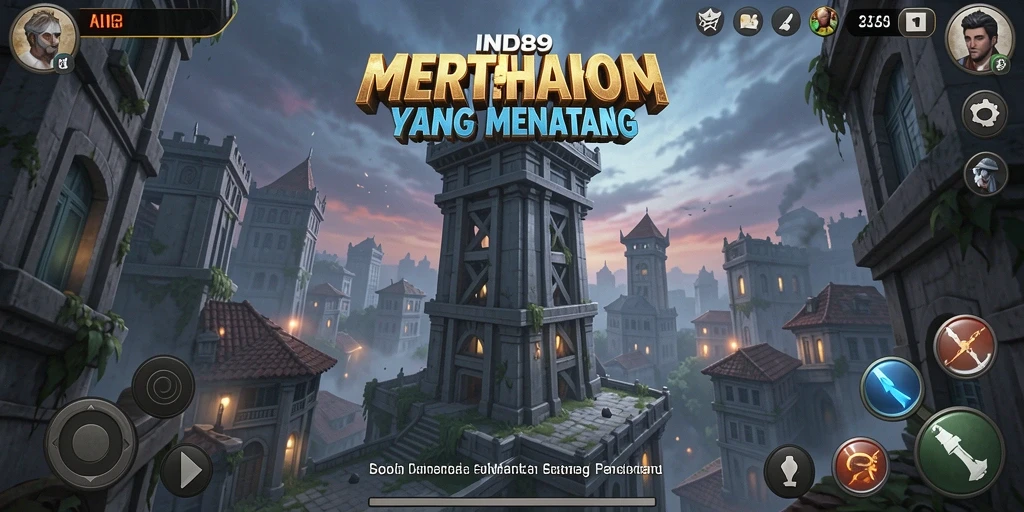 Tampilan menarik gameplay Tower Defense IND89 dengan menara dan musuh.
