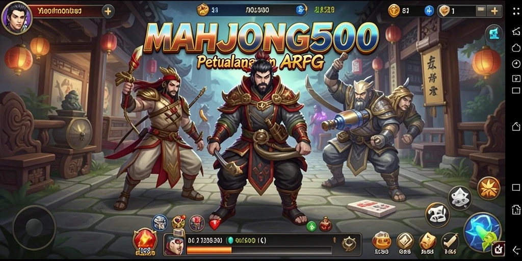 Tampilan gameplay MAHJONG500 yang menawan dan penuh aksi.
