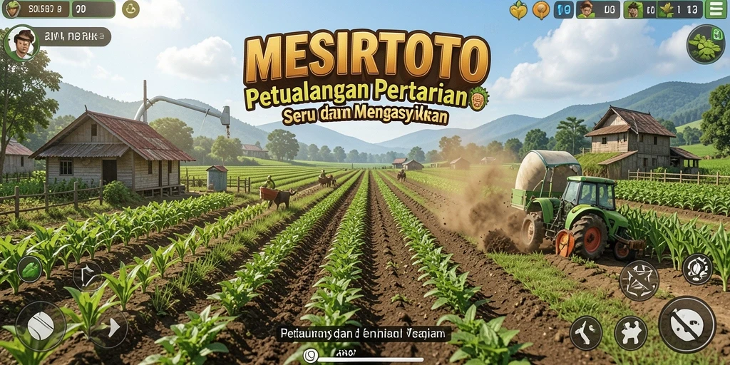 Screenshot utama MESIRTOTO menampilkan gameplay seru pertanian.