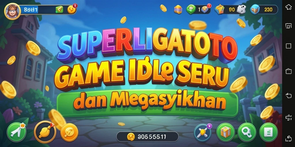 Tampilan gameplay seru dari SUPERLIGATOTO dengan berbagai fitur Idle.