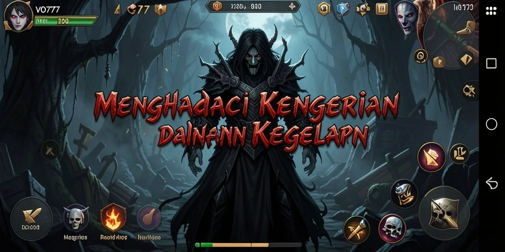 Screenshot menampilkan gameplay menegangkan VO777 dengan suasana mencekam.